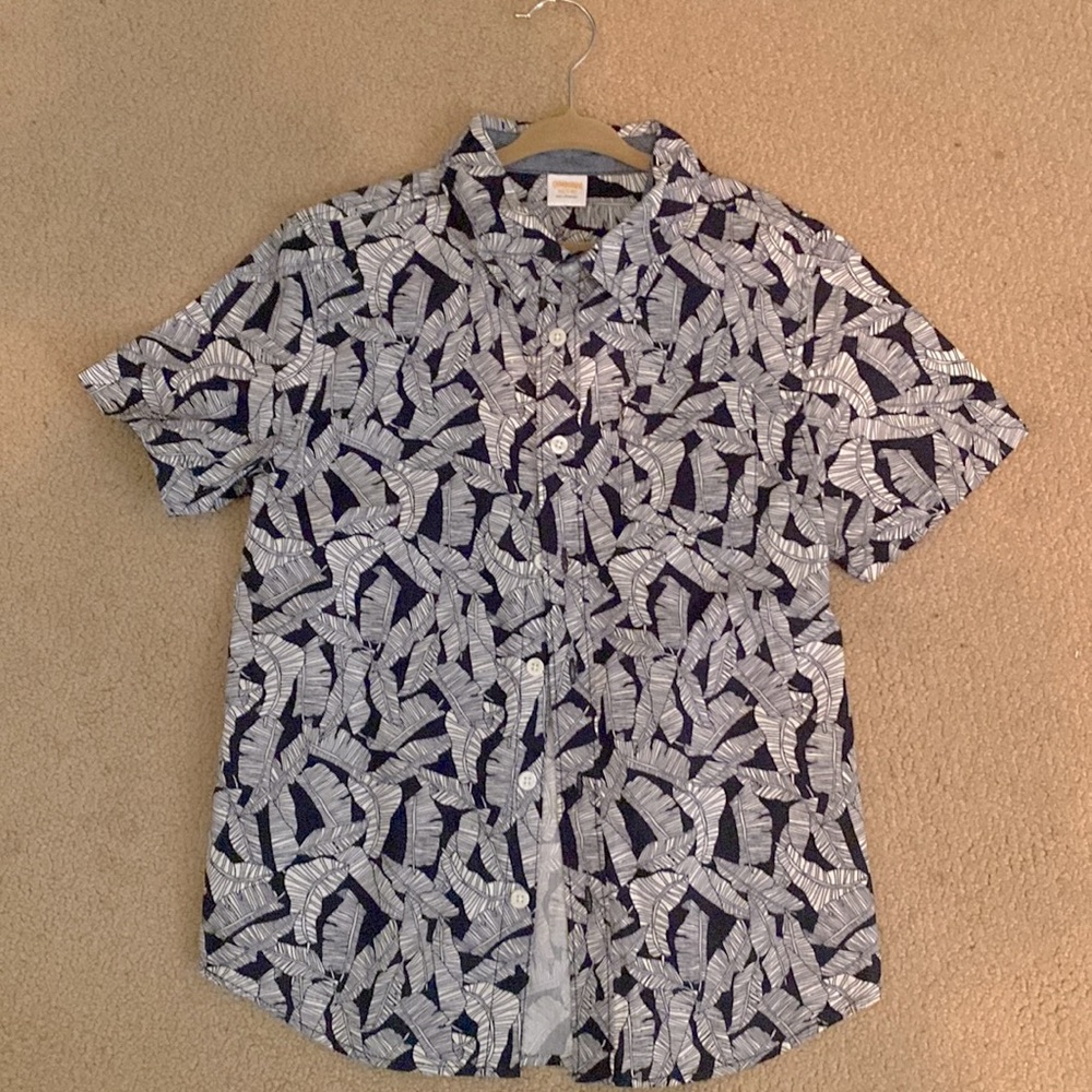 Boys Gymboree button down shirt sleeve shirt, size M